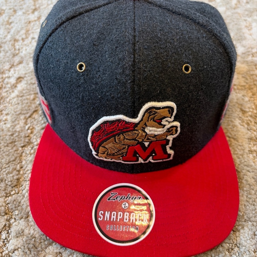 Maryland Terrapins 100% Wool Zephyr Cap NCAA Big 10 Adult Adjustable